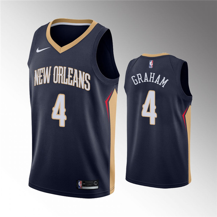 Men's New Orleans Pelicans #4 J.J. Redick Navy Icon Edition Stitched Jersey Men's New Orleans Pelicans #4 J.J. Redick Navy Icon Edition Stitched Jersey